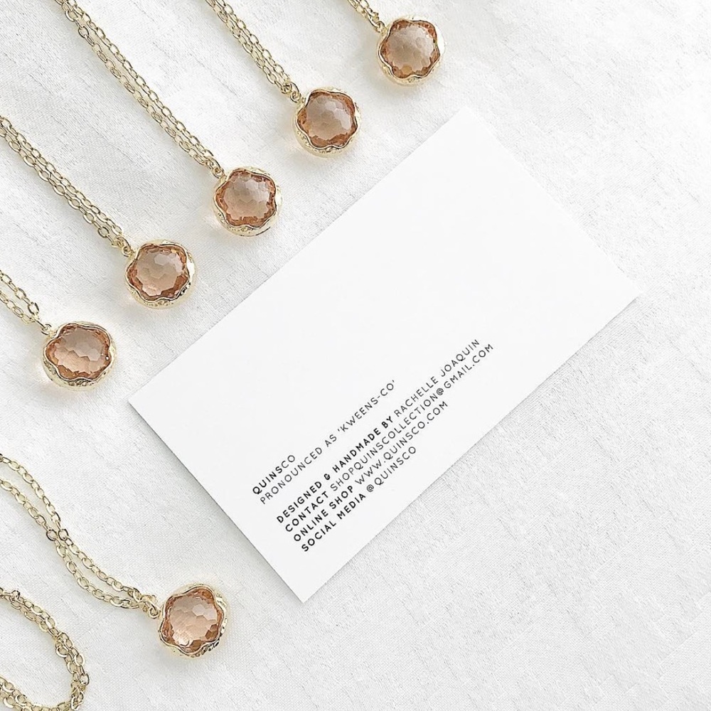 Gold Filled Glass Pendant Necklace - Picture 2 of 5